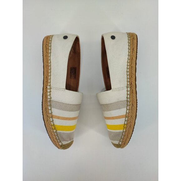 UGG Women's Renada White Stripe Slip On Espadrille Loafer Size 7.5 US - Picture 6 of 8
